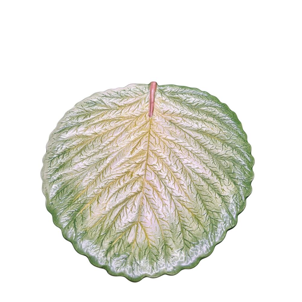 Vintage cabbage Leaf dish Vincent Cadeau France serving tableware